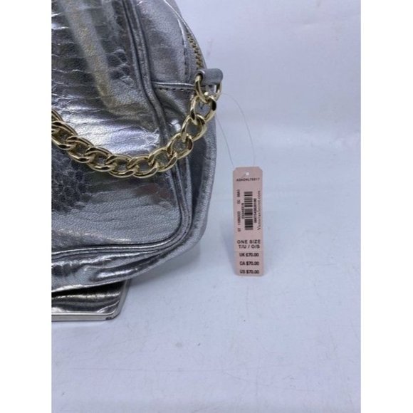 Victoria S Secret Gold Chain Silver Faux Leather C - Picture 2 of 7